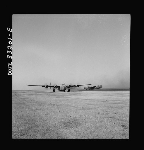 B-24 bombers of the U.S. Army 9th Air Force at their base somewhere in Libya