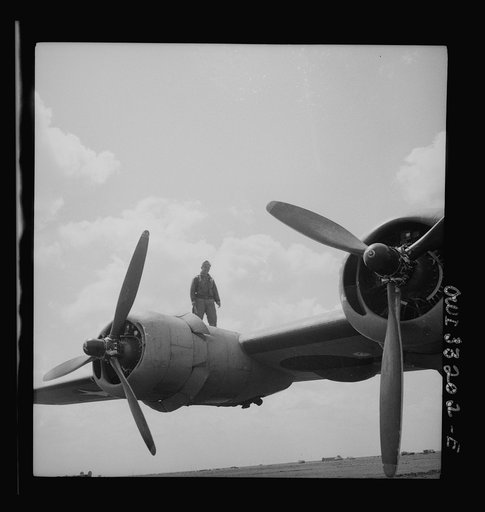 B-24 bombers of the U.S. Army 9th Air Force at their base somewhere in Libya