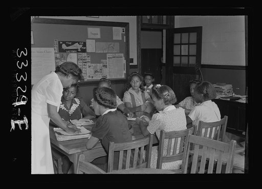 Untitled photo, possibly related to: Charlotte Court House, Virginia. Central High School. Social science class