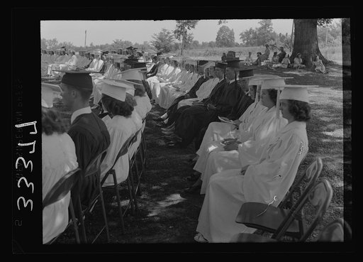 Keysville, Virginia. Randolph Henry High School. Graduation exercises for 123 students