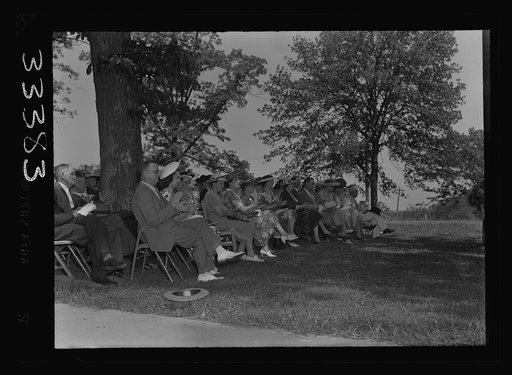 Keysville, Virginia. Randolph Henry High School. Graduation exercises for 123 students which are held outdoors