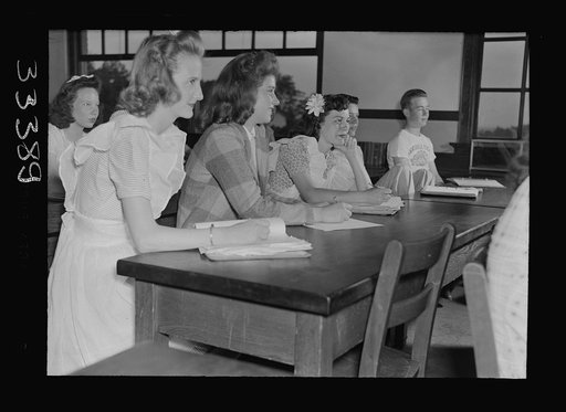 Keysville, Virginia. Randolph Henry High School. Biology class