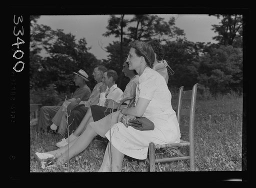 Untitled photo, possibly related to: Keysville, Virginia. Randolph Henry High School. Graduation exercises for 123 students which are held outdoors