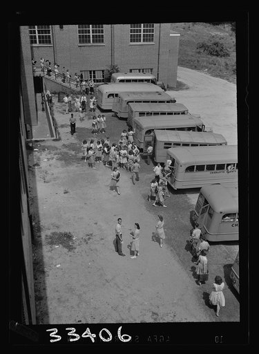 Keysville, Virginia. Randolph Henry High School. Buses bring students from miles around as the school covers an area of 496 square miles. Some children come as far as thirty miles to school in one of the seventeen buses, some of whcih are driven by seniors