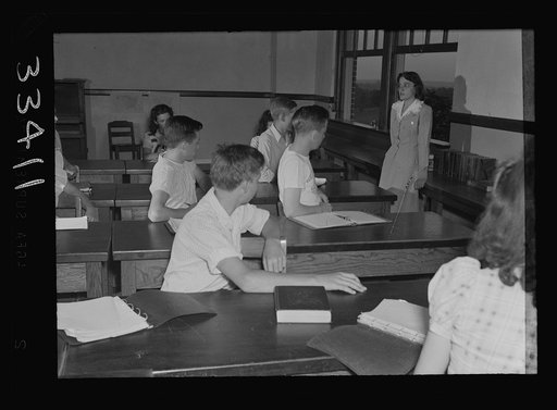Keysville, Virginia. Randolph Henry High School. Biology class