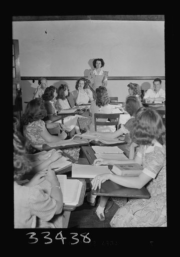 Untitled photo, possibly related to: Keysville, Virginia. Randolph Henry High School. Biology class