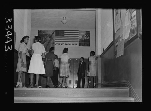 Charlotte Court House, Virginia. Central High School entrance hall