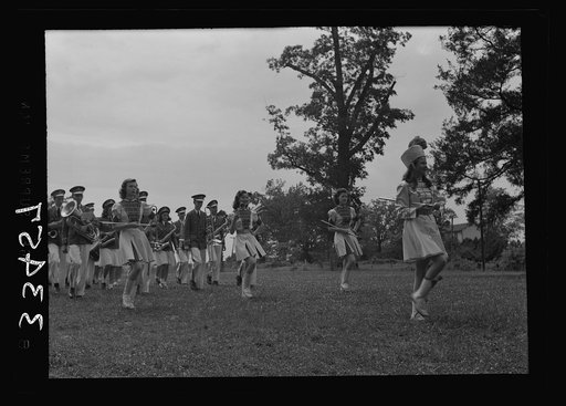 Untitled photo, possibly related to: Keysville, Virginia. Randolph Henry High School. School band which played for graduation