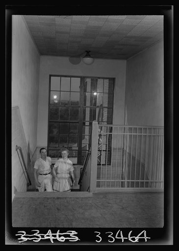 Untitled photo, possibly related to: Keysville, Virginia. Randolph Henry High School. Stairway