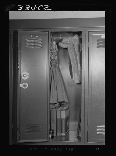 Keysville, Virginia. Randolph Henry High School. Girl's locker
