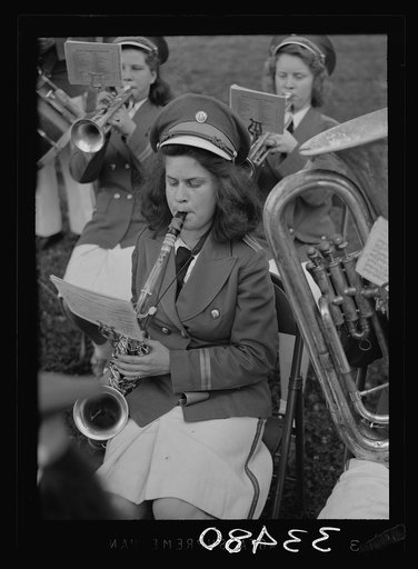 Keysville, Virginia. Randolph Henry High School. School band which played for graduation