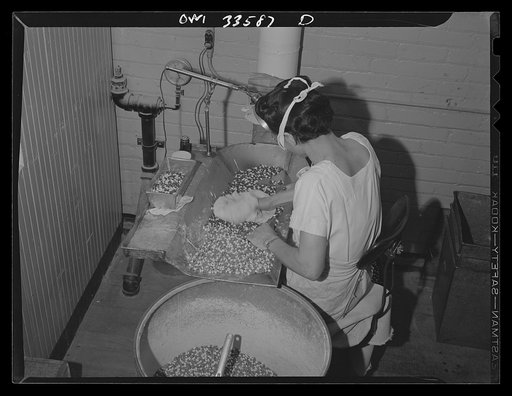 Parke, Davis and Company, manufacturing chemists, Detroit, Michigan. Cleaning filled gelatin capsules