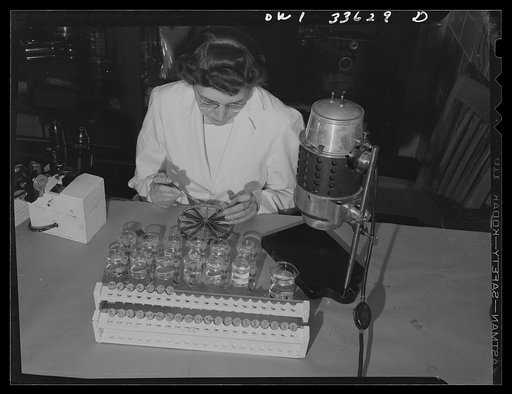 Parke, Davis and Company, manufacturing chemists, Detroit, Michigan. Checking the leg bones of rachitic rats in testing vitamin deficiencies