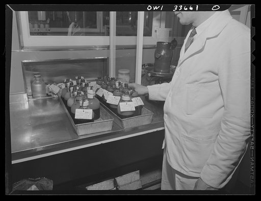 Parke, Davis and Company, manufacturing chemists, Detroit, Michigan. Recording blood samples from donors before pooling
