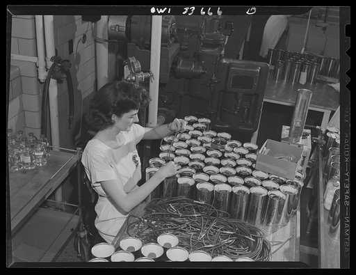 Parke, Davis and Company, manufacturing chemists, Detroit, Michigan. Packaging blood plasma in metal containers