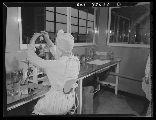 Parke, Davis and Company, manufacturing chemists, Detroit, Michigan. A step in the pooling of blood plasma