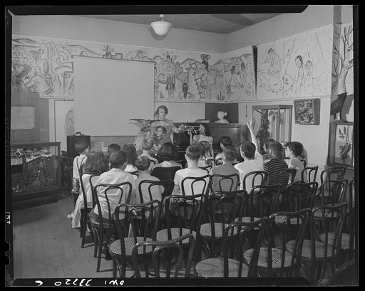 Schenectady, New York. A museum class studying the theory of flight. These science pupils were brought from their school to the museum