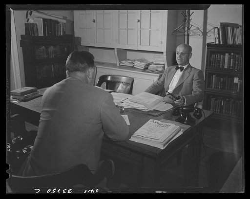 Untitled photo, possibly related to: Schenectady, New York. Harry J. Linton, director of secondary education