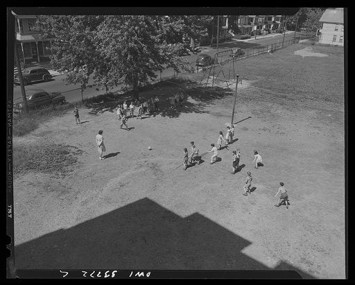 Schenectady, New York. Playground at the Elmer Avenue Elementary School