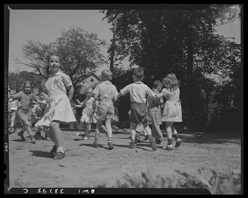 Schenectady, New York. Outdoor supervised play at the Elmer Avenue Elementary School