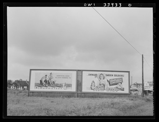 Corpus Christi, Texas. Advertisements with a victory garden theme