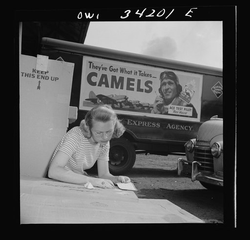New Britain, Connecticut. Miss Ida Hicks, Lithuanian, twenty-eight years old, employed at the American Railway Express, Company, sorting packages, weighting them., etc., earns seventy-nine and one-half cents an hour. She formerly worked in a defense plant