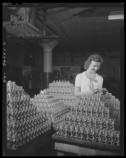 New Britain, Connecticut. Women in the Landers, Frary and Clark plant inspecting bomb fuses
