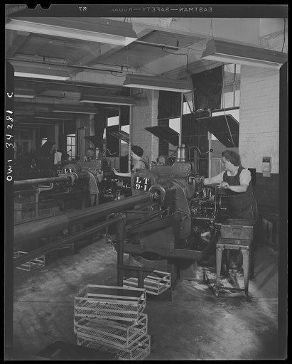 New Britain, Connecticut. Women at the Landers, Frary, and Clark plant making parts for anti-aircraft guns