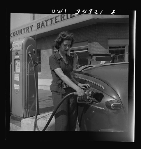 Untitled photo, possibly related to: Louisville, Kentucky. Virginia Lively used to be a beauty operator. Today she works at a gas station