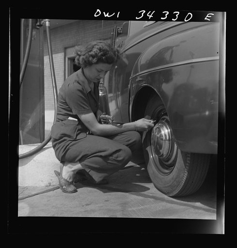 Untitled photo, possibly related to: Louisville, Kentucky. Virginia Lively used to be a beauty operator. Today she works at a gas station