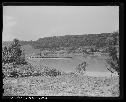 Untitled photo, possibly related to: Jefferson County, Kentucky. River transportation on the Ohio River