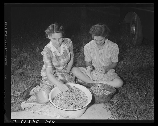Untitled photo, possibly related to: Jeffersontown, Kentucky. The Jefferson County ommunity cannery, started by the WPA (Work Projects Administration), now conducted by the state (?) vocational education department. Women pay three cents each for cans and two cents per can for use of the pressure co