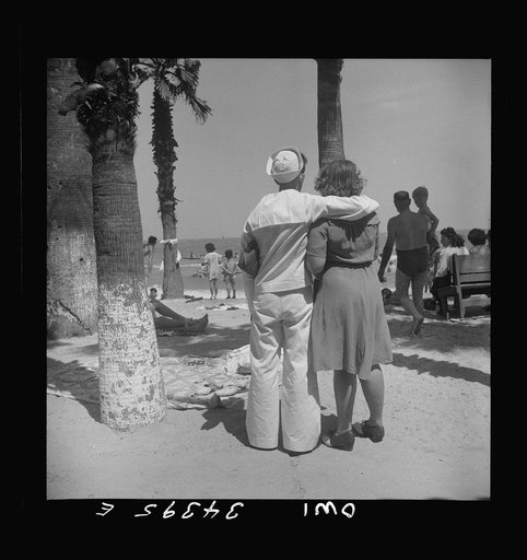 Corpus Christi, Texas. Sailor and girl