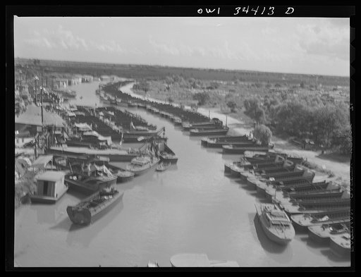 Untitled photo, possibly related to: New Orleans, Louisiana. Ramp boats under construction at the Higgins shipyards