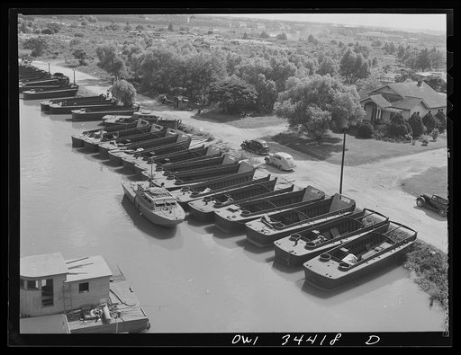 New Orleans, Louisiana. Ramp boats under construction at the Higgins shipyards