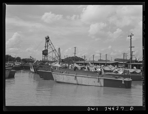 New Orleans, Louisiana. Ramp boats under construction at the Higgins shipyards