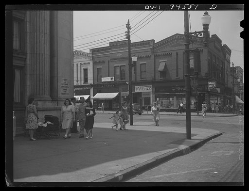 Oswego, New York. The main shopping center at the corner of Bridge and First street