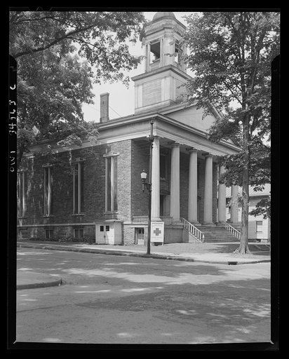 Oswego, New York. An old church, now used as the Red Cross and civilian defense headquarters