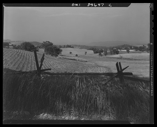 Farmland in the Taconic range near the Hudson River Valley in New York state