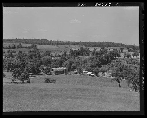 Untitled photo, possibly related to: Farm along the upper Delaware River in New York state