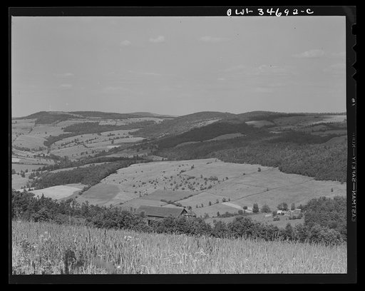 Farmland in the Catskill country in New York state