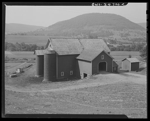 Dairy barn along the upper Delaware River in New York state