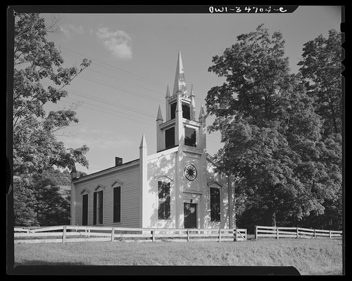 Delhi, New York. Congregational church on the upper reaches of the Delaware River
