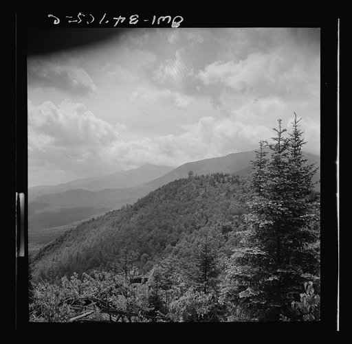 Gorham (vicinity), New Hampshire. Fire tower on top of Pine Mountain