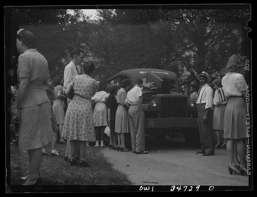 Washington, D.C. Presentation of an ambulance donated by government workers to the U.S. Army