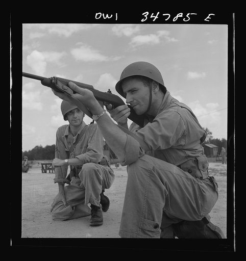 Untitled photo, possibly related to: Warner Robins, Georgia. Air Service Command, Robins Field. Learning to handle a carbine