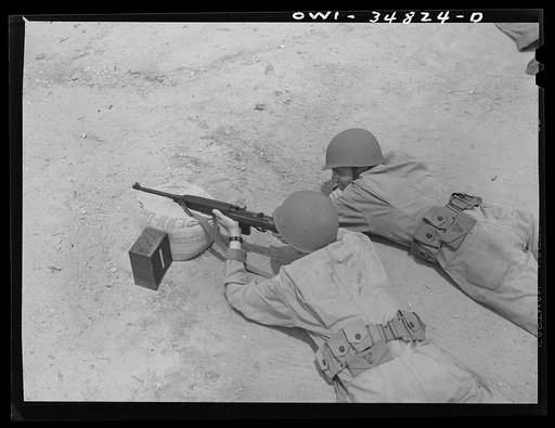 Warner Robins, Georgia. Air Service Command, Robins Field. Learning marksmanship with the carbine