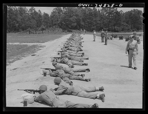 Warner Robins, Georgia. Air Service Command, Robins Field. Learning marksmanship with the carbine