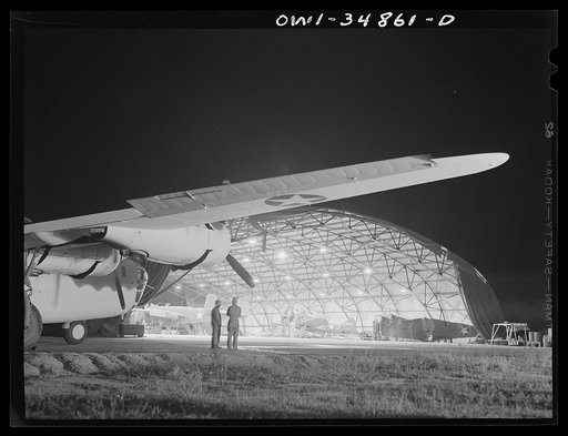 Warner Robins, Georgia. Air Service Command, Robins Field. Work at one of the hangars of an air depot group