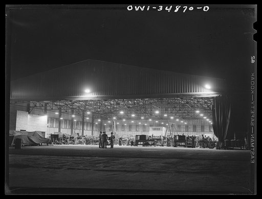 Warner Robins, Georgia. Air Service Command, Robins Field. Work going on in the engine repair building of an air depot group